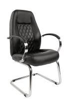 Стул посетителя Chairman 950 V экокожа, черная