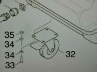 Поворотное колесо с тормозом Karcher, 6.435-071