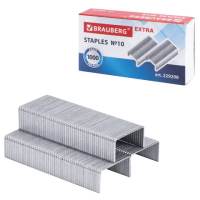 Скобы для степлера Brauberg Extra №10, цинковое покрытие, 1000шт