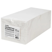 Салфетки бумажные Laima 33x33 см, 200шт, 3 слоя, белые, 116659