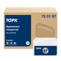 Индивидуальные покрытия на унитаз Tellus (tork) Advanced V1, 1/2 сложения, 250шт, 750197