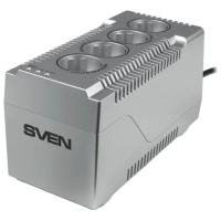 Стабилизатор SVEN VR-F1000, 320 Вт, 184-285 В, 4 евророзетки, SV-018818