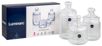 Набор банок Luminarc Striped Jar 500мл, 750мл и 1л