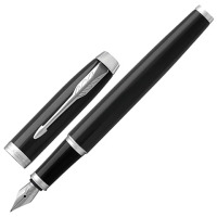 Перьевые ручки класса Люкс Parker IM Core F, черный/серебристый корпус, 1931644