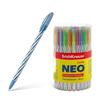 Шариковая ручка Erich Krause Neo Candy синяя, 0.26мм, корпус ассорти
