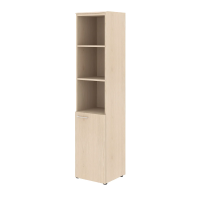 Шкаф-колонка высокий Skyland Wave WHC 42.5, правый, бук тиара, 432х432х1949мм, с глухой малой дверью, с топом