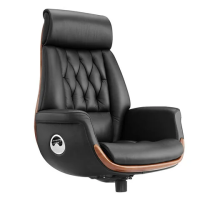 Кресло без пятилучия HAWASAN PREMIUM 'GALANT EX-805', до 200 кг, синхромеханизм, натуральная кожа, цвет чёрный, 641940