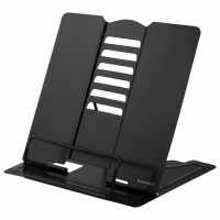 Подставка для книг и учебников большая BRAUBERG, Black, регулируемый наклон, металлическая, 238057