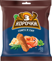 Сухарики 3 корочки семга и сыр, 40г