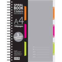Бизнес тетрадь Attache Spiral Book серый, А4, 140 листов, в клетку, на спирали