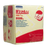 Протирочные салфетки Kimberly-Clark WypAll Х80 Plus, 30шт, 35х34см, желтые, 19164