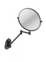 Зеркало Nofer Vanity d=20см, настенное двустороннее, латунь, черное, с увеличением х5 с одной стороны, 08009.2.N