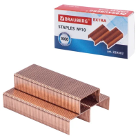 Скобы для степлера Brauberg Extra №10, медное покрытие, 1000шт