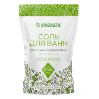 Соль Synergetic для ванн магниево-сульфатная эвкалипт, 1кг