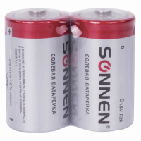 Батарейка Sonnen D R20, 1.5В, солевая, 2шт/уп