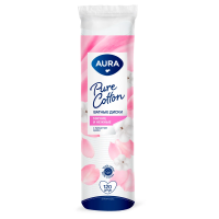 Ватные диски Aura 'Beauty', прошитые, 120шт., полиэтиленовый пакет