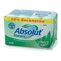 Мыло туалетное Absolut Антибактериальное Алоэ, 4шт х 75г, 300г, без триклозана
