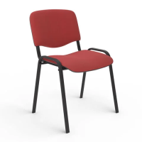 Стул посетителя Furniture Изо ткань, черно-красная, на ножках