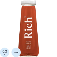 Нектар Rich Томатный с солью, 200мл, стекло