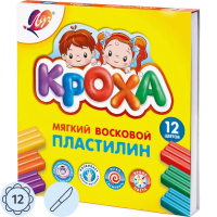 Пластилин Луч Кроха 12 цветов, 198г, мягкий, со стеком