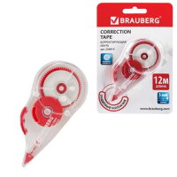 Корректирующая лента Brauberg 5мм х12м, прозрачный корпус, с подкручиванием