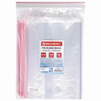 Пакеты с замком Zip Lock Brauberg 25х30см, 40мкм, 100шт/уп