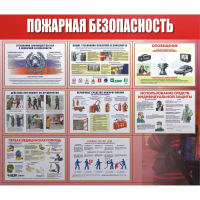 Плакат информационный Attache Пожарная безопасность 92х80см, пластиковый, красно-белый