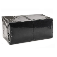 Салфетки бумажные Big Pack 24х24см, 400шт, 1 слой, черные