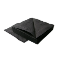 Салфетки бумажные Lime 33х33см, 125шт, 2 слоя, черные, К740150