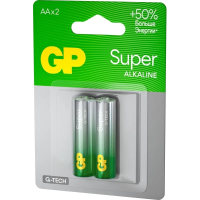 Батарейка Gp Super AA LR6, 1.5В, алкалиновые, 2шт/уп