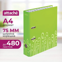 Папка-регистратор А4 Attache Fantasy салатовая, 80мм