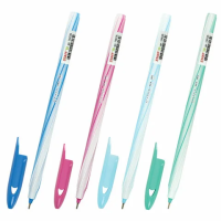 Шариковая ручка Staff Candy Pastel синяя, 0.3мм, корпус ассорти, одноразовая
