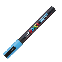 Маркер акриловый Uni Posca PC-3M голубой, 0.9 - 1.3 мм, круглый