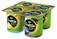Йогуртный продукт Fruttis Ананас-дыня/Лесные ягоды 0.1%, 110г