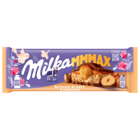 Шоколад Milka Mmmax молочный с цельным фундуком и карамелью, 270г