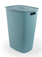 Корзина для белья Curver Softex голубая 56л, 43.5 x 33.5 x 60см