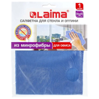 Салфетка хозяйственная Laima Офисная синяя, 30х30см, микрофибра