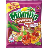 Мармелад жевательный Mamba Фрумеладки Фрукты и йогурт, 140г