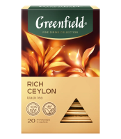 Чай Greenfield Rich Ceylon (Рич Цейлон), черный, 20 пирамидок