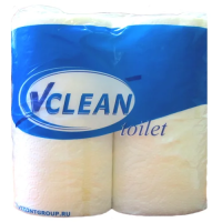 Туалетная бумага Vclean 2 слоя, 4 рулона, 23 м, белая