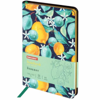 Блокнот МАЛЫЙ ФОРМАТ (100х150 мм) А6, BRAUBERG VISTA 'Lemon Story', под кожу, гибкий, срез фольга, 80 л., 112096