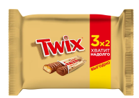 Батончик шоколадный Twix 55г х 3шт, 165г