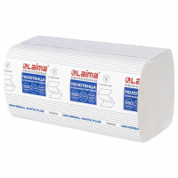 Бумажные полотенца Laima Universal White Plus H3, 1слой, V-сложение, 250лист, белые, 15 пачек