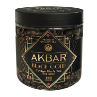 Чай Akbar Black Gold Праздничный черный, листовой, 100г, пластиковая банка