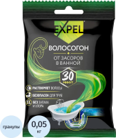 Средство для прочистки труб Expel для устранения засоров от волос саше, 50г