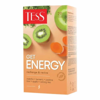 Чай Tess Get Energy (Гет Энерджи), зеленый и оолонг, 20 пакетиков
