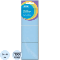 Стикеры Attache Bright colours голубой, 38х51мм, 100 листов