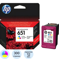 Картридж струйный Hp 651 C2P11AE CMY, 3 цвета