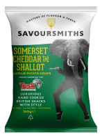 Чипсы Savoursmiths Сыр чеддер из Сомерсета и лук-шалот, 150г