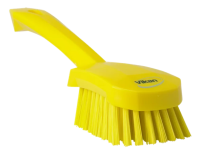 Щетка с ручкой Vikan 270мм, жесткий ворс, желтый, 41926